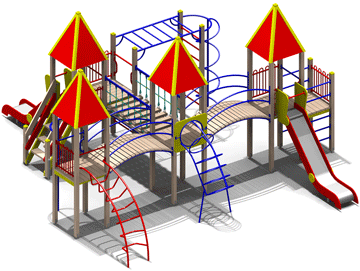 Детский игровой комплекс 4 башни