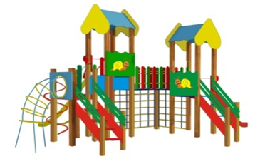 Детский игровой комплекс №1 (горки, крыша, лестница, спираль, переходы)