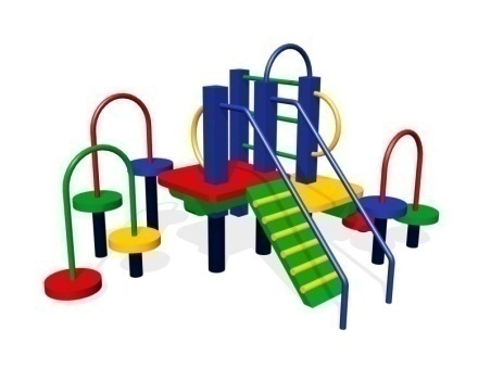 Детский игровой комплекс с двумя площадками